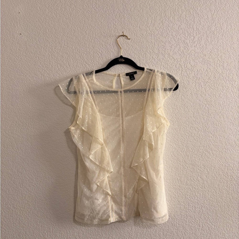 Cream Sheer Top